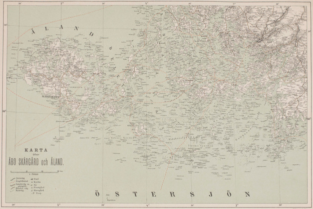 Turun saariston ja Ahvenanmaan kartta